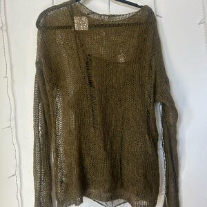 Olive Green Knit Sweater
